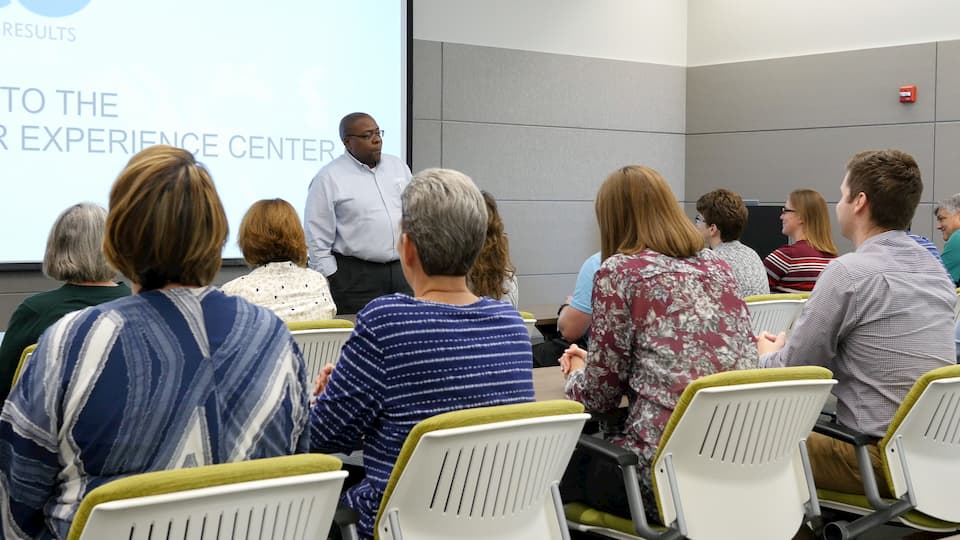 Farai Rukunda, LECO Separation Scientist, presenting